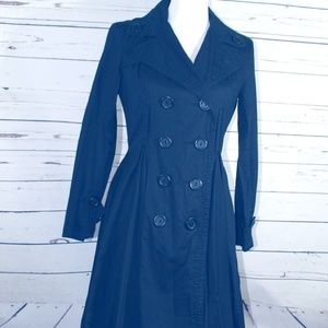 Black Trench Coat Swing Dress